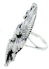 Sterling Silver Southwest Scalloped Leaf Ring Size 7-1/2 UX32026